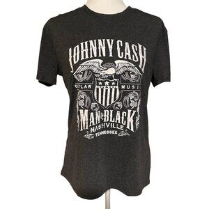 Johnny Cash Men's Man in Black T-shirt Size Medium